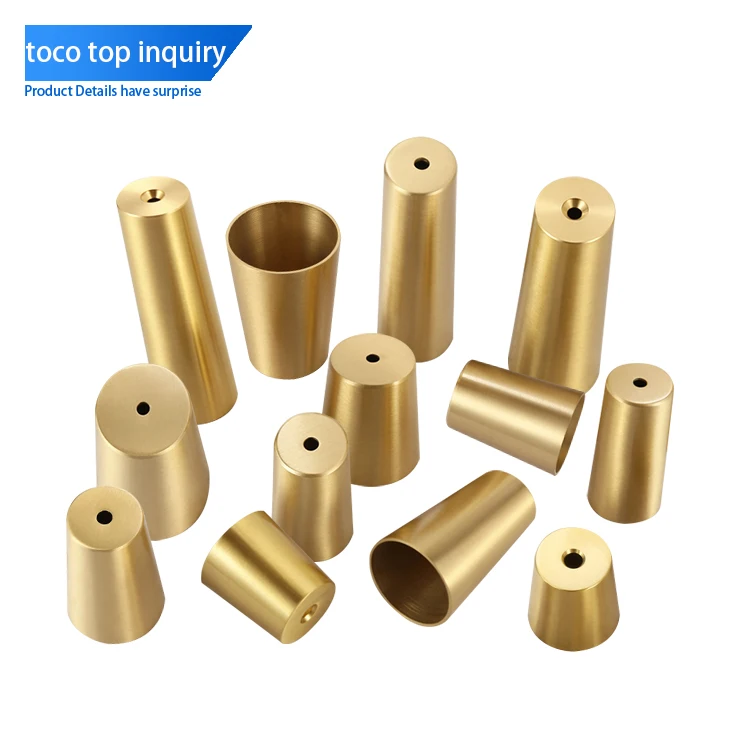 Brass Gold Metal Furniture Chair Leg Covers Floor Protectors Insert Table Sofa Round Tips Ferrules Cover Pads Chair Leg Caps Set