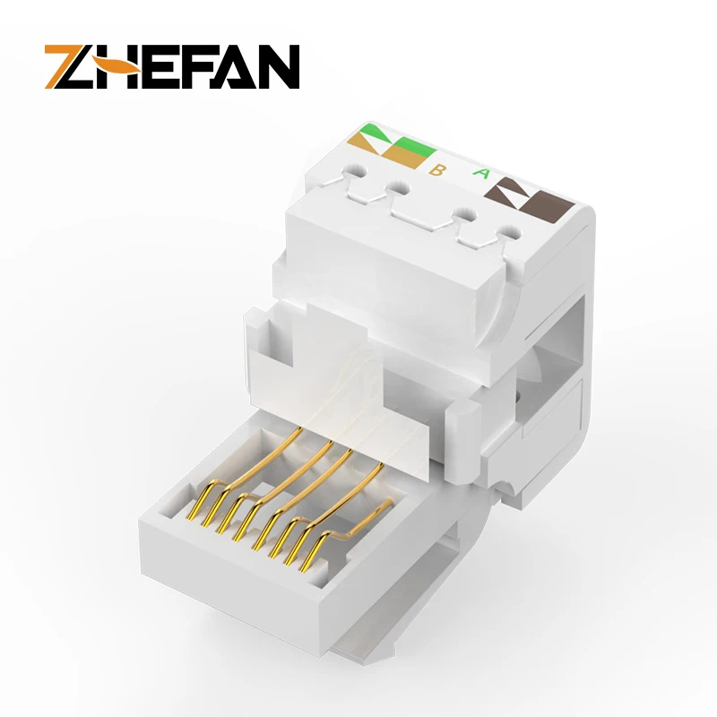 Экранированный Ftp-модуль Rj45 Keystone Jack 180 градусов Cat5E безинструментальный Соединительный