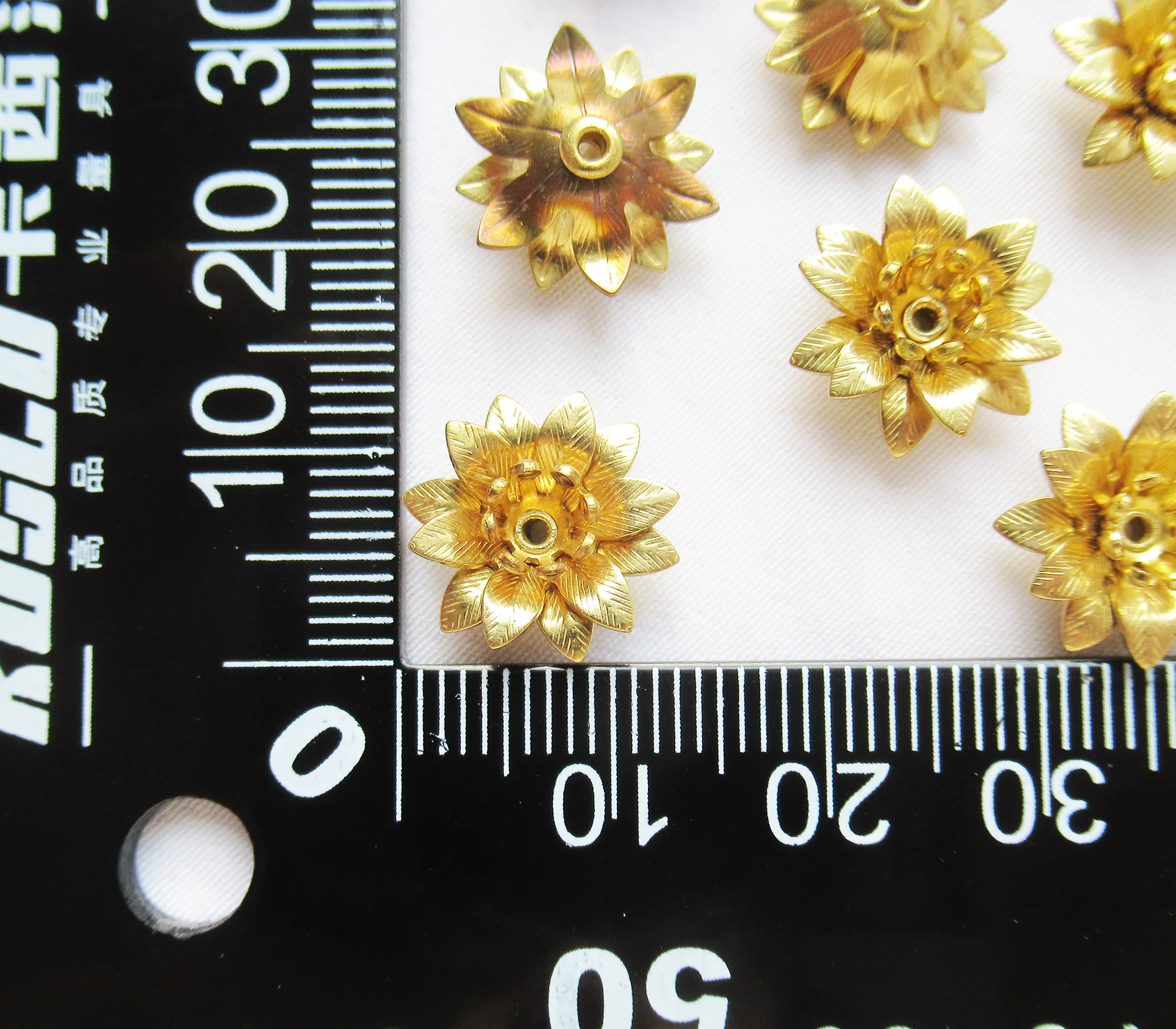 Brass Floral Finding 13mm flower 6 Petals DIY Crafts