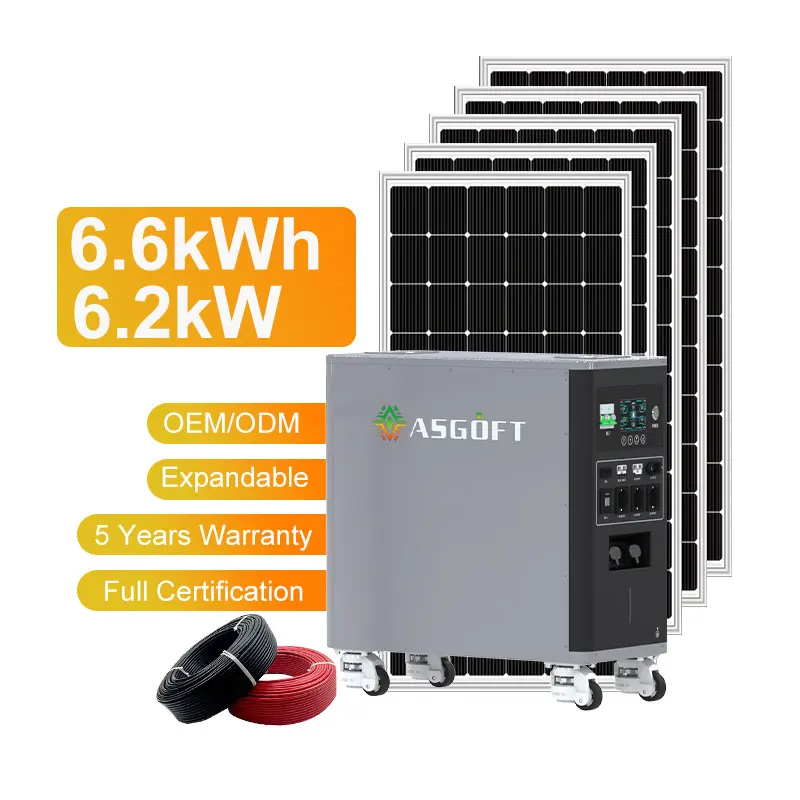 Asgoft all in one renewable household and outdoor lifepo4 lithium ion battery system companies home storage energy