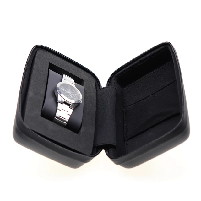 Hard Durable Zipper Leather Case Cover Pouch Custom Logo Fashion Storage Carrying Travel Portable Safe Eva Watch Box