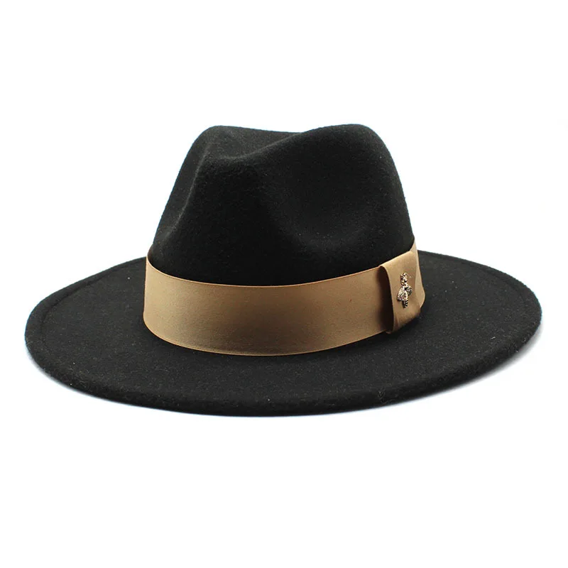 Super Quality Factory 2023 Hot Style Sun Protection Jazz Cheap Felt Cap Custom For Adult Classic Wool Belt Fedora Hats&Caps
