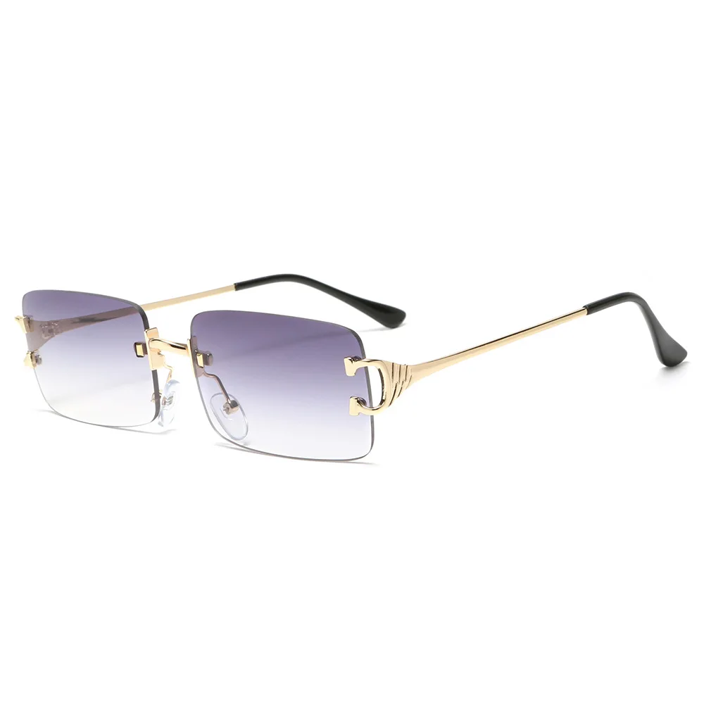 Design Shades Cricket Sunglasses For Men Top Brand Stylish 2022 Rimless Rectangle Luxury Sunglasses Fasion Square Glasses (1600186694542)