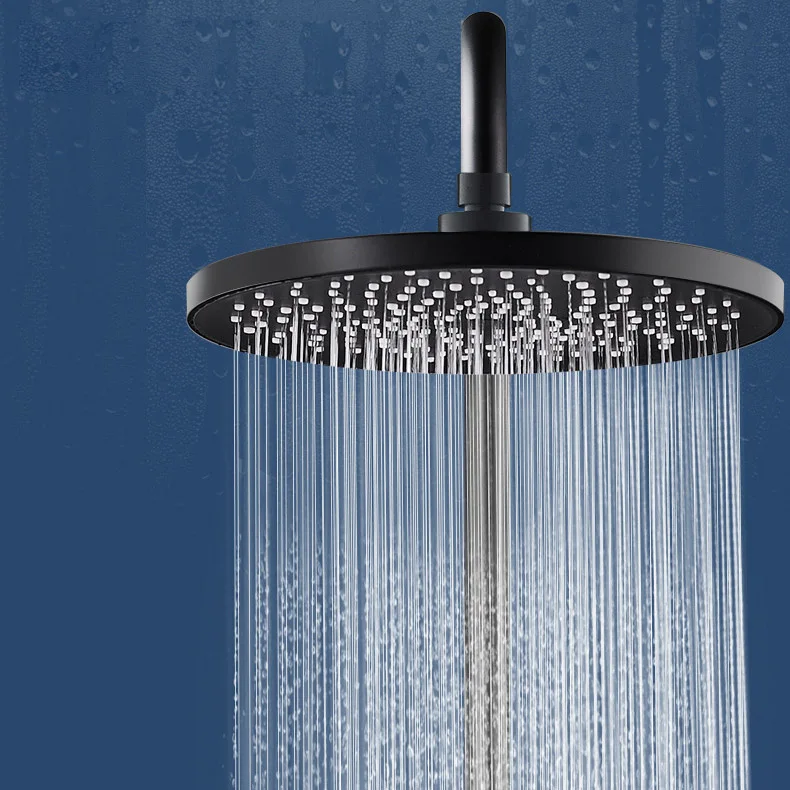 Over power rotating black abs luxury handheld modern massage portable bathroom shower head set rainfall rain top shower head