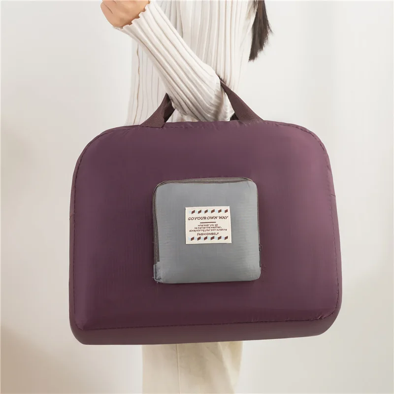 Light Weight Travelling Luggage Cute Small Waterproof Folding Clothes Cover Storage Suit Travel Bag Foldable Travel Duffle Bag