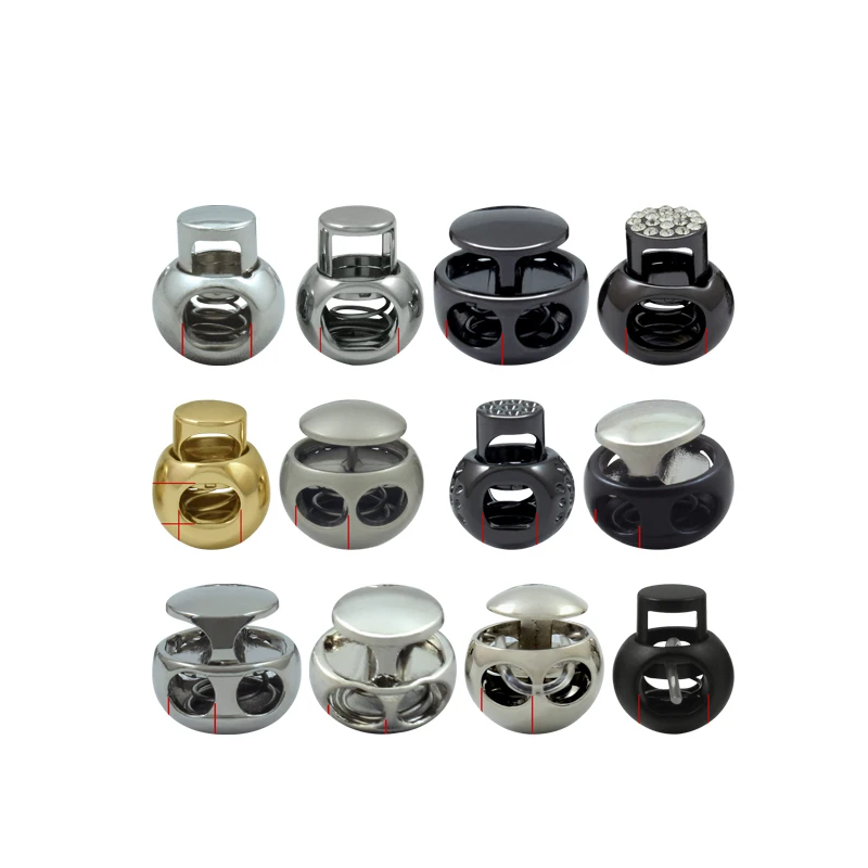 Customize zinc alloy large cord stoppers jewelry buckle end cord cap metal lock stopper clip large heavy duty stoppers locks