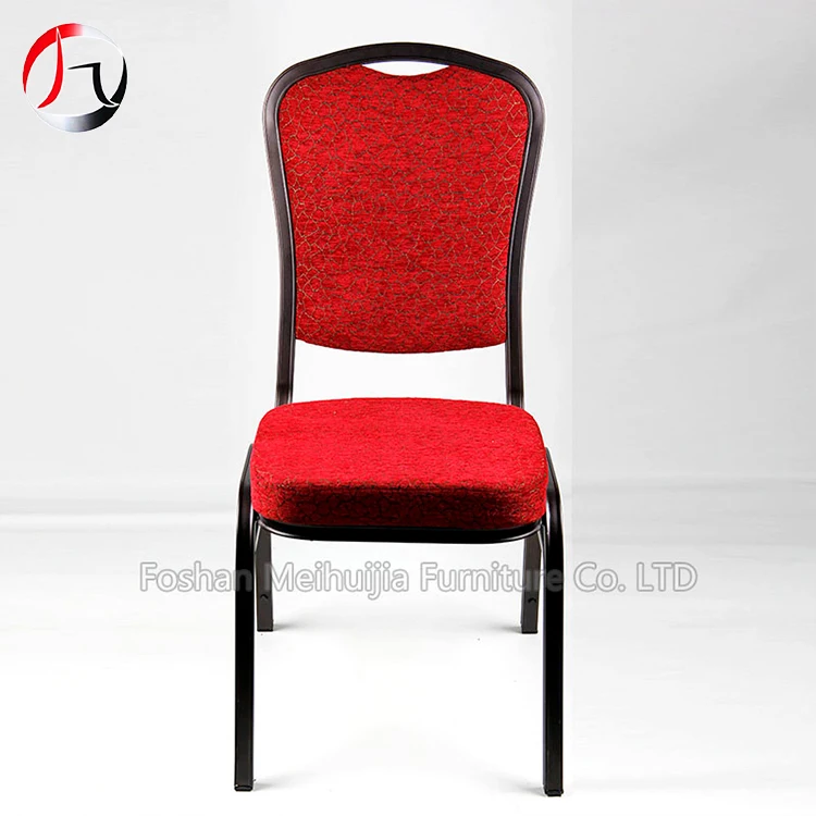 Hotel furniture stackable cheap banquet dining chair red fabric event chairs