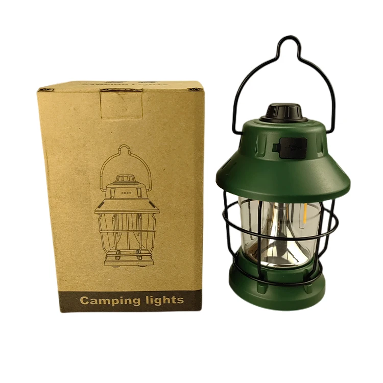 Portable Tent Vintage Lamp USB Rechargeable Water Proof Retro Outdoor LED Camping Light Lantern