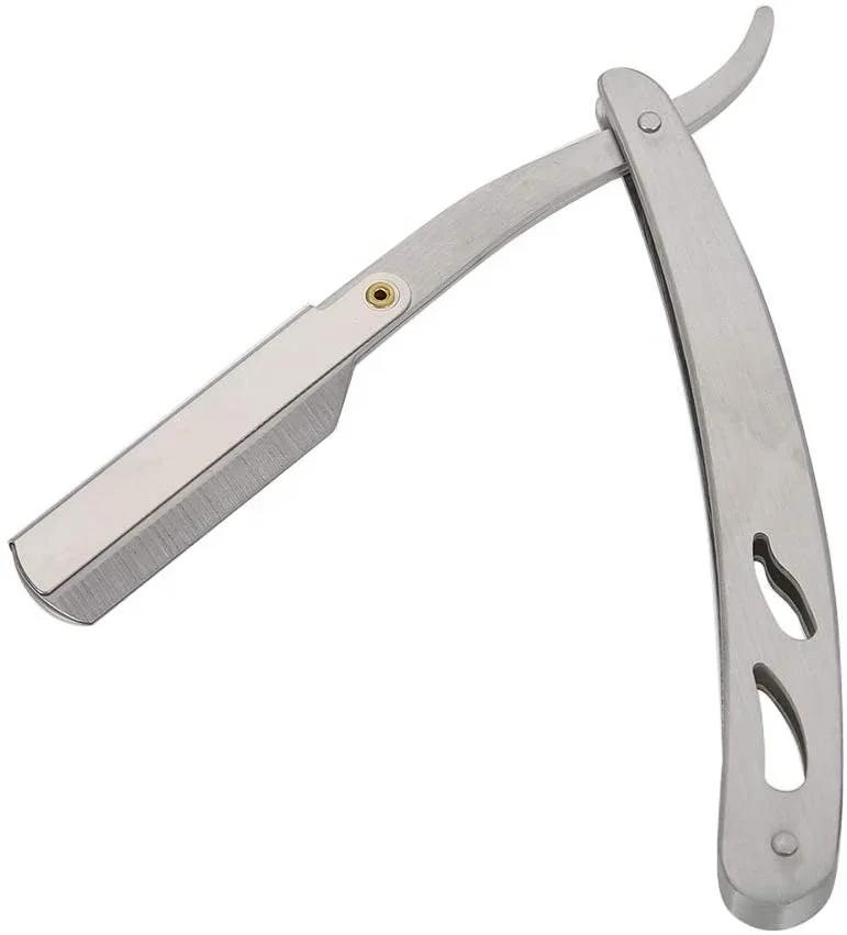 Best Stainless Steel Professional Barber Straight Edge Razor Cut Throat Replaceable Razor Shaving Tool