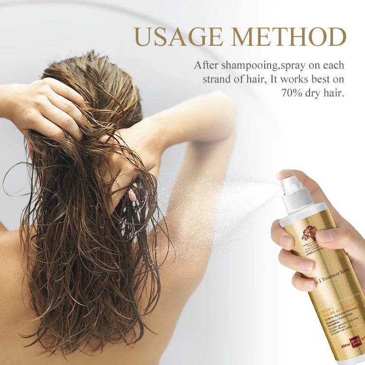 Custom Logo Mult-Benefits Argan Oil Nourishing Volume Hair Repair Moisture Hair Spray