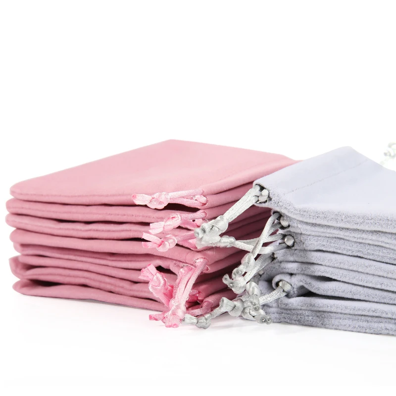 DIGU luxury jewelry pouch bags storage drawstring velvet cloth pouch for jewelry packaging velvet bag custom jewelry