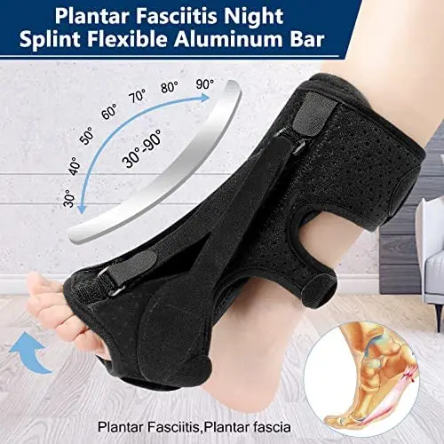 Night Dorsal Ankle Splint Plantar Fasciitis Relief Achilles Tendonitis Foot Drop Heel Ankle Brace Support Ankle Splint