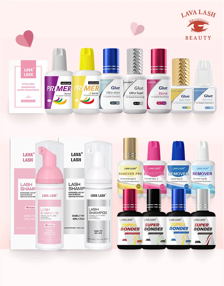 Lavalash Non- Irritation 15ml Eyelash Cleanser New Private Label Eyelash Extension Glue remover