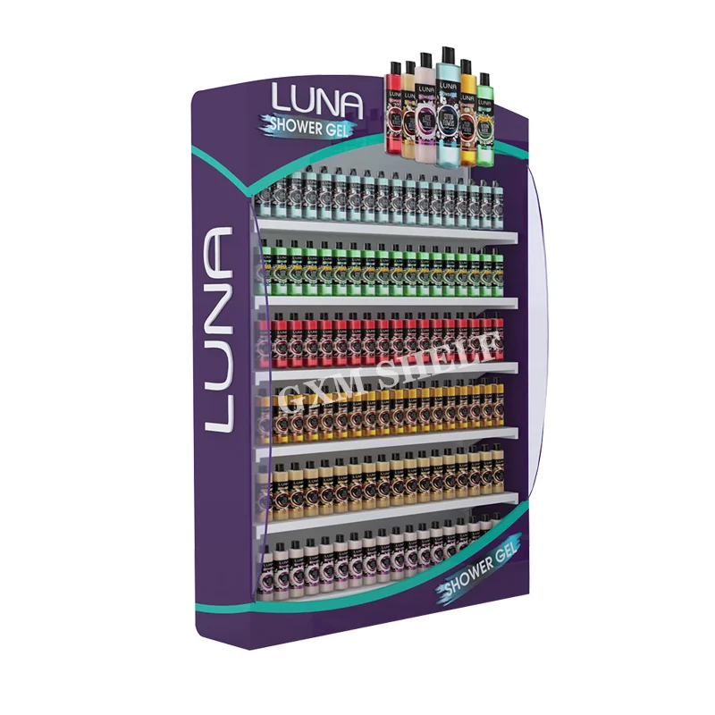 High quality new design shelf grocery stand metal retail rack customized supermarket promotion display stand shelves