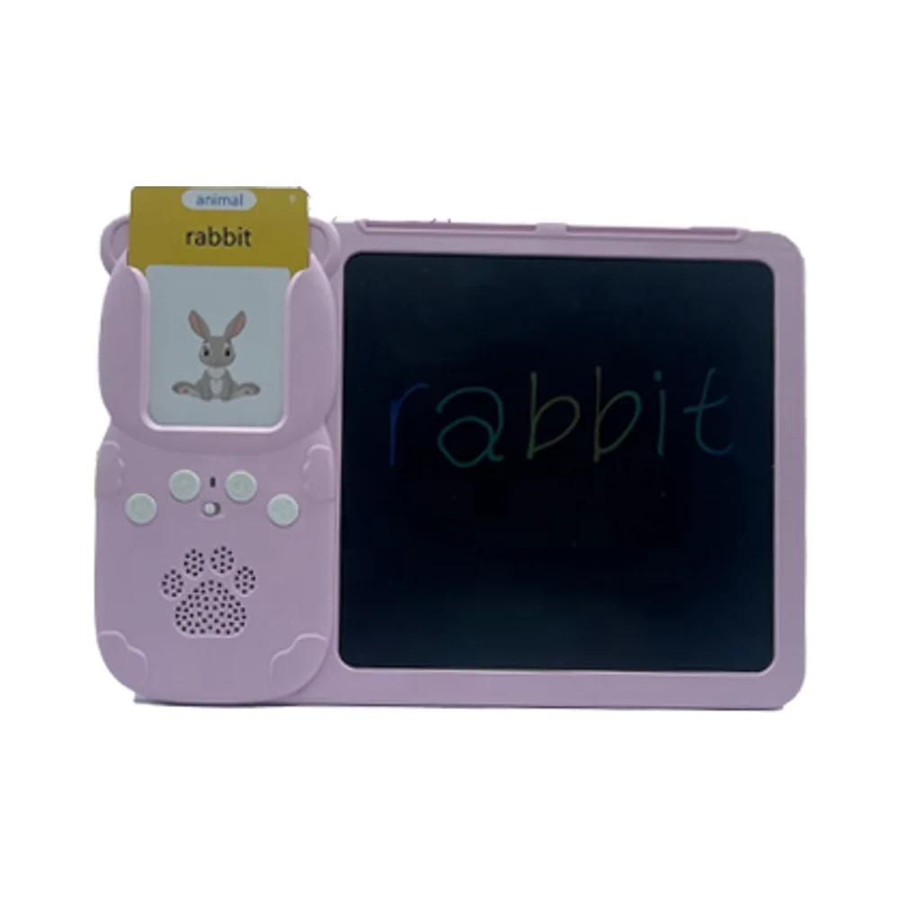 Unisex Enlightenment 112 Card Flash Memory Writing Toy Handwritten LCD Drawing Pad Made of Wood for Age 2-4 Years