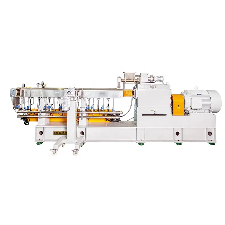 Plastic Pellet Polymer Compounding Parallel Co-rotating Twin Screw Extruder Granules Making Production Line