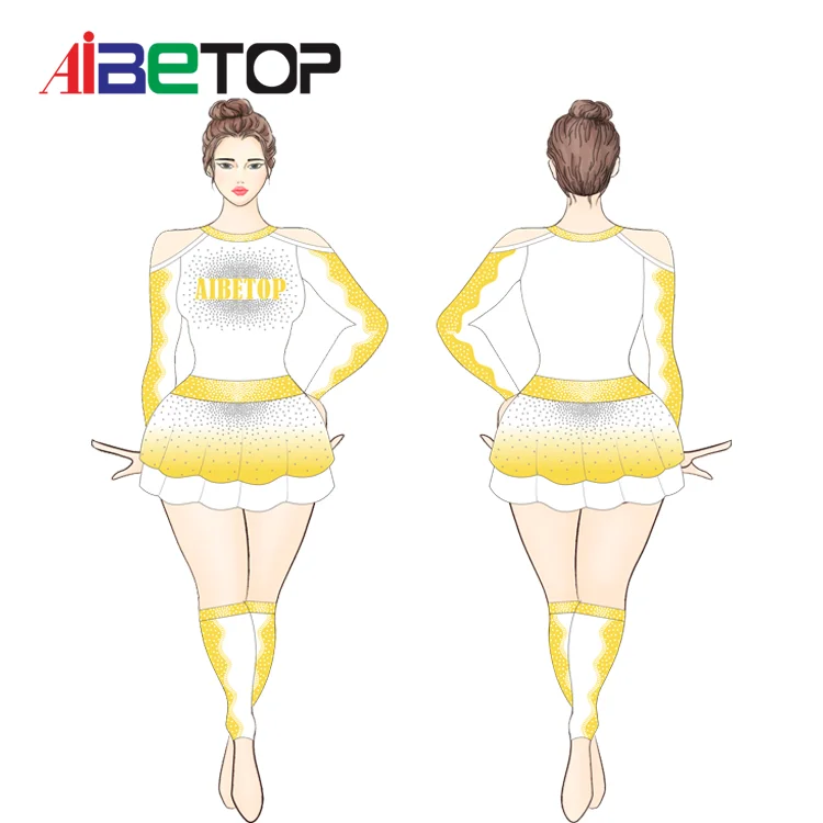 Custom Cheerleader Costume for Girls Uniform Outfit Girls Cheerleading Costume For wholesale