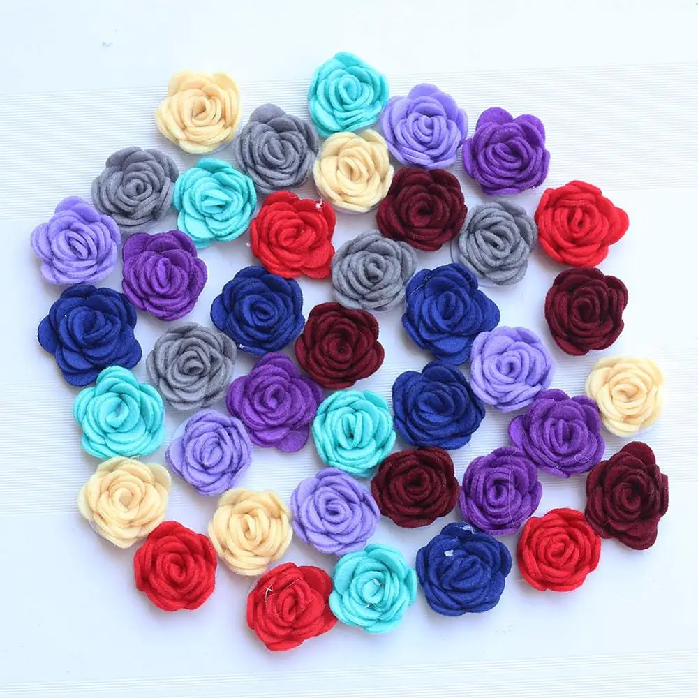 
colorful felt flowers diy home party decoration polyester craft felt flower 