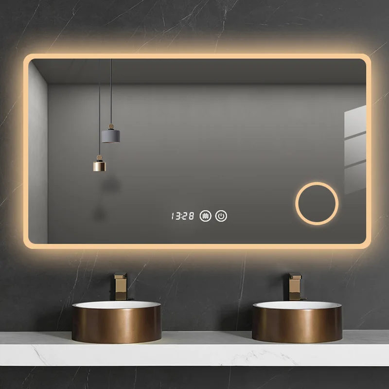 Taiming Modern Bathroom Decorative Wall Mounted Touch Sensor Backlit LED Magnify Mirror