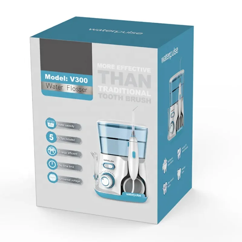 Water flosser tips set template packaging box Electric water flosses travel oral cleaning products digital printing box