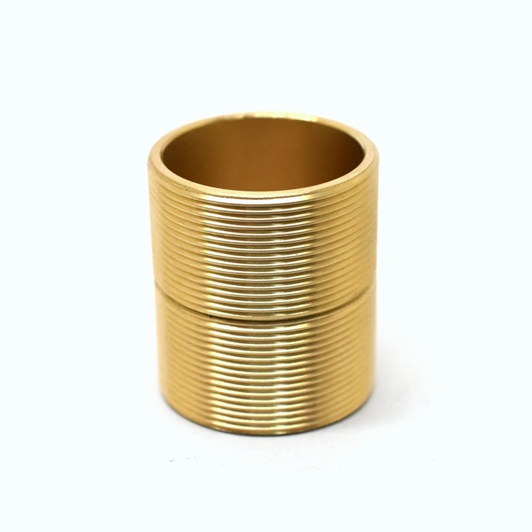 JIYAN Copper Cnc Machining Customized High Quality Brass Precision Threaded Bushing Fastener Brass Cnc Turning Mechanical Parts