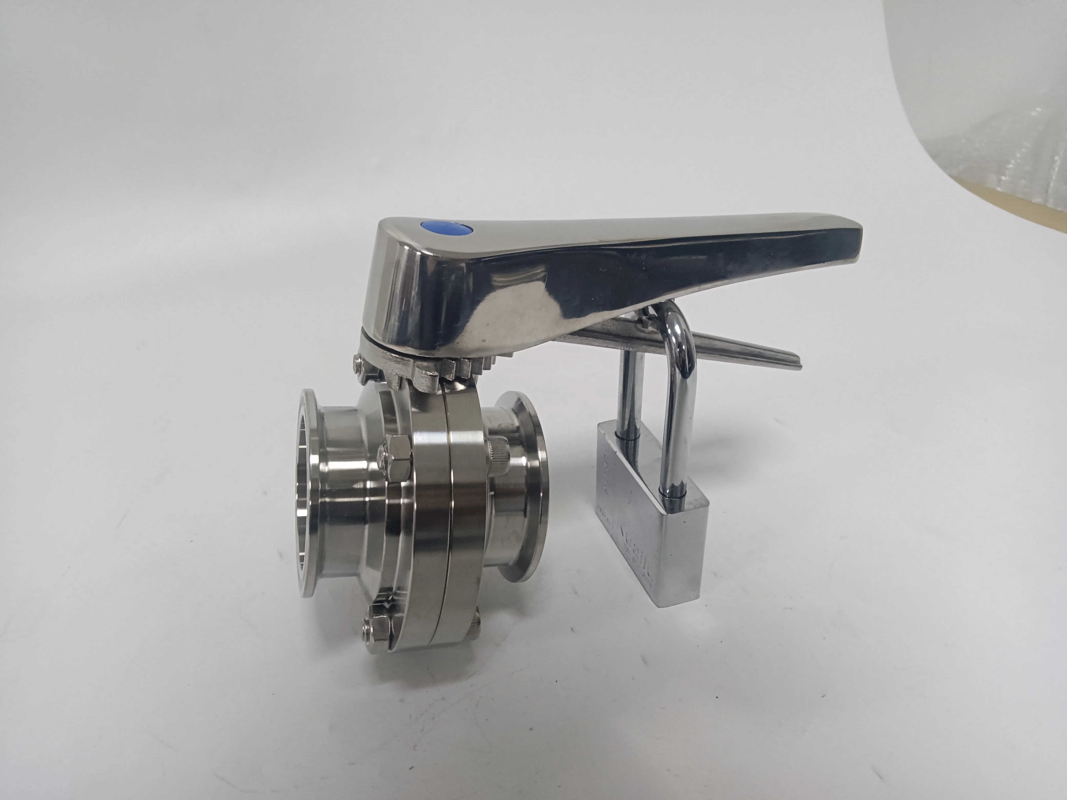Stainless Steel SS316L Sanitary TC Ferrule Butterfly Valves with Gripper Type with Lock Out Tag Out