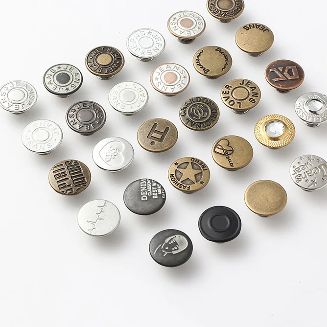 Manufacturers Directly Sale Custom Logo Brand Brass Jeans Pants Buttons And Rivets