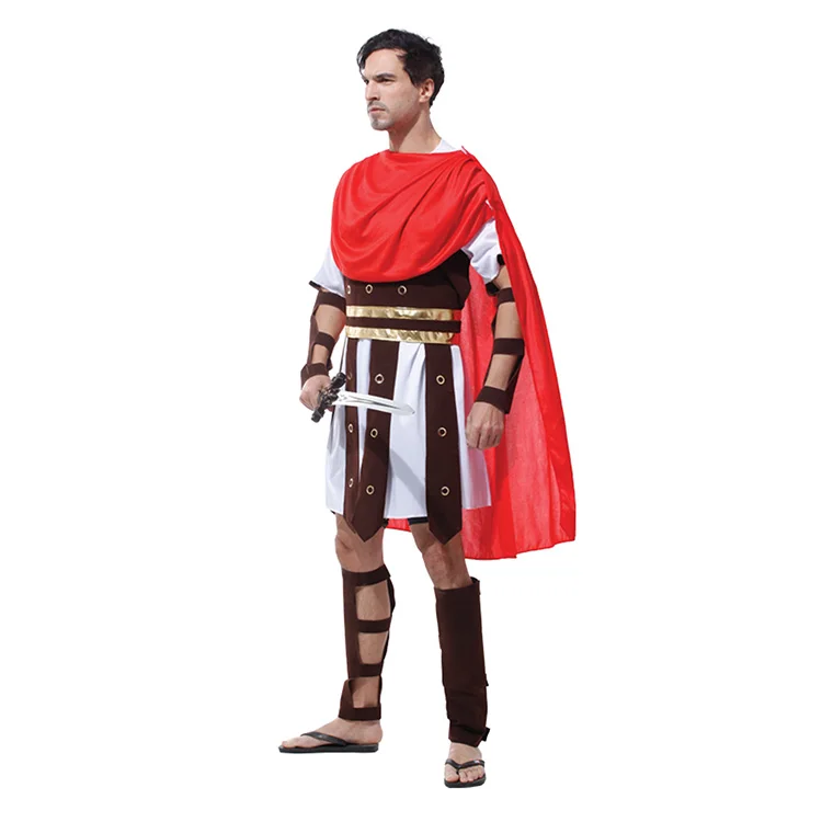 Men Roman Warrior Costume Spartan Gladiator Soldier Costumes Carnival Purim Halloween Cosplay