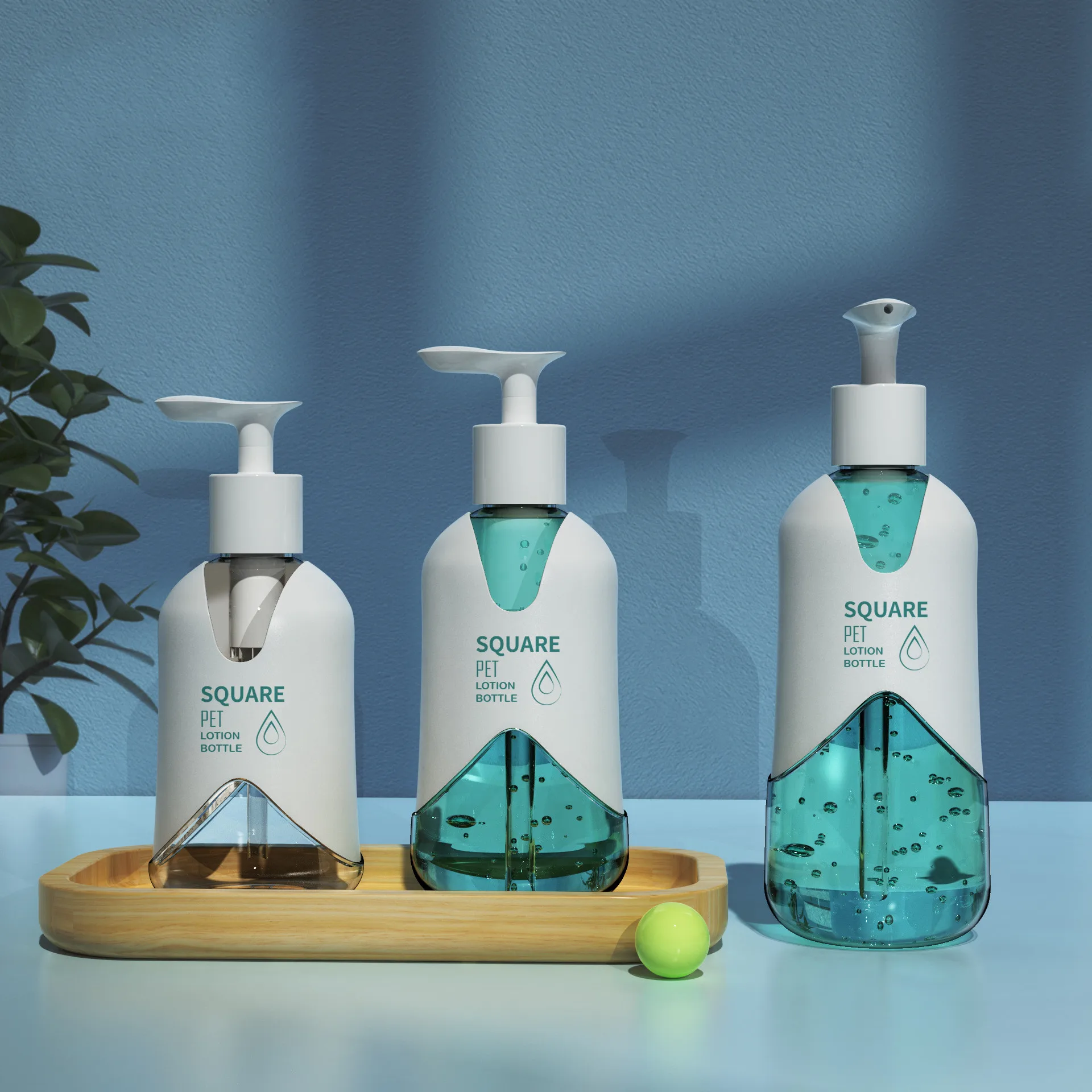 300ml 500ml pet bottle New Plastic Empty Lotion Latex Cosmetic Packaging Bottle for Skin Care