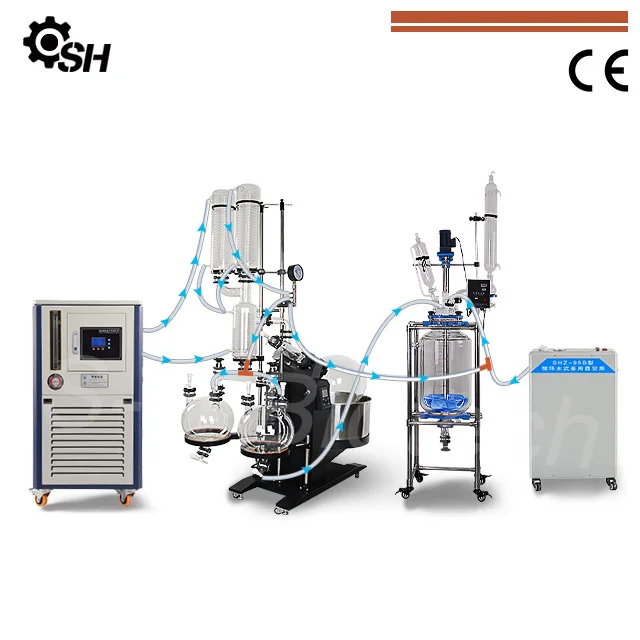 Industrial vacuum crystallizer ethanol 50L rotary evaporator