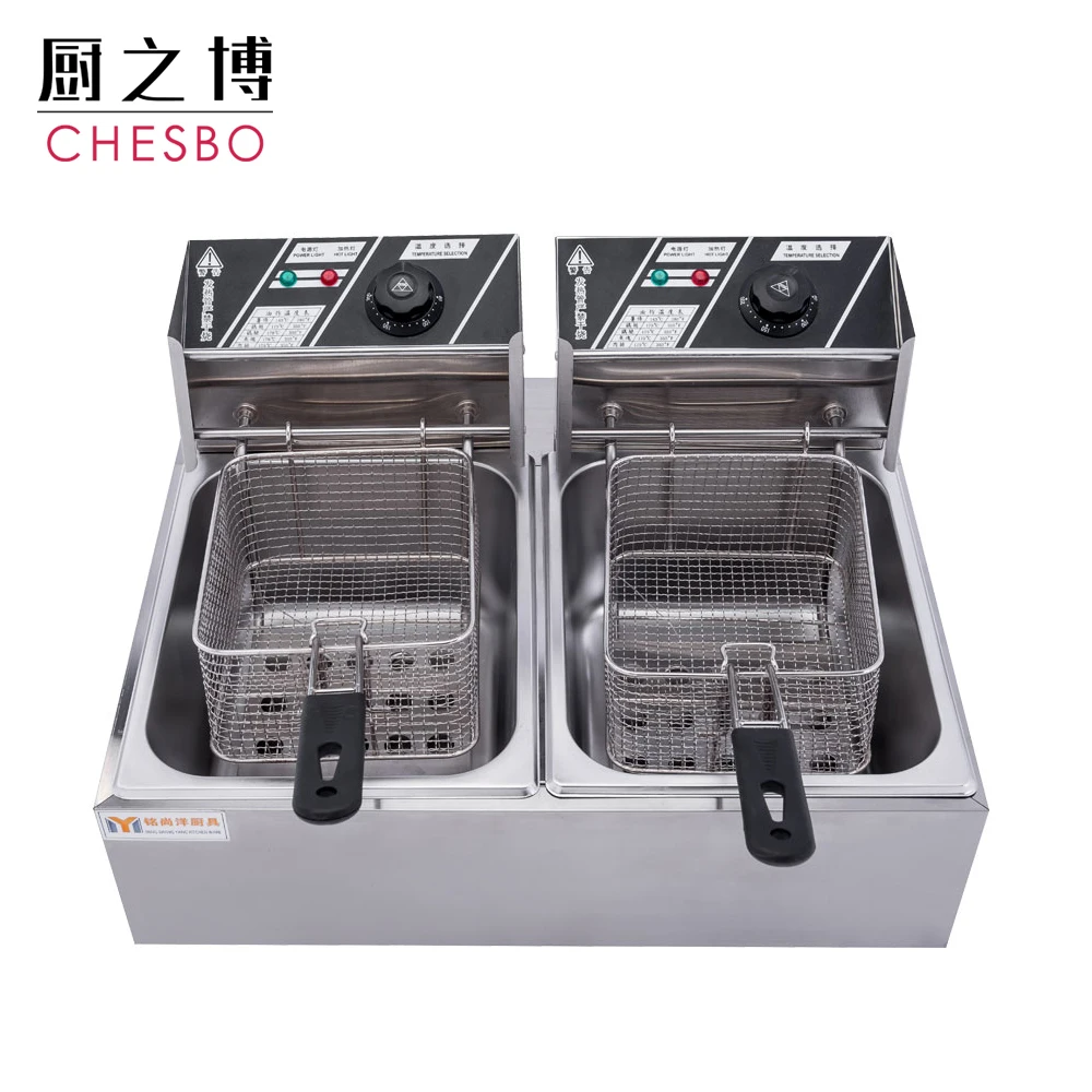 Industrial Commercial Electric Deep Fryer Double Tank 10L+10L Fryer