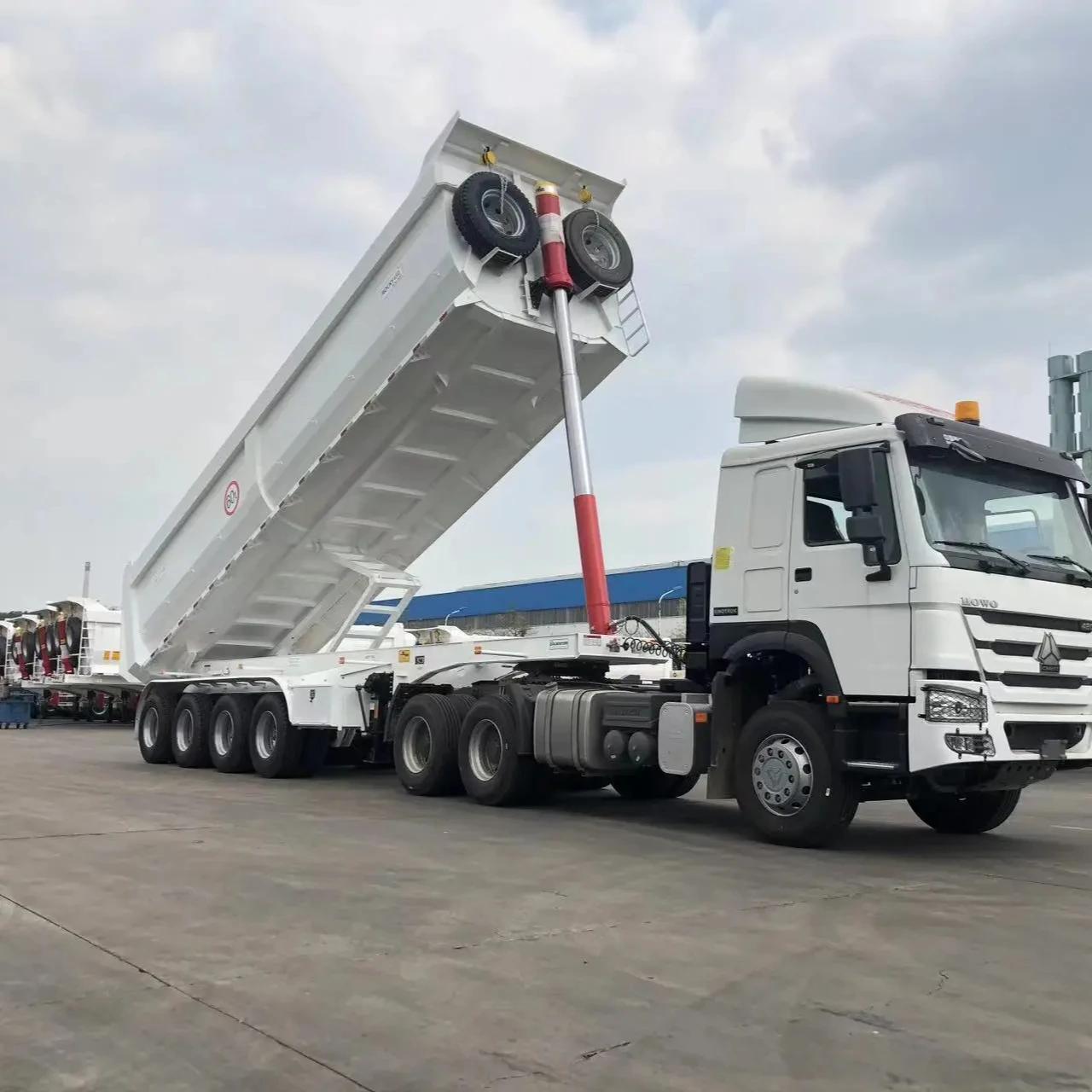 New Howo  sinotruk Brand High Quality Hydraulic U Type Tipping Trailer Semi-Trailer Dump Truck Cargo Semi tralier 3axles