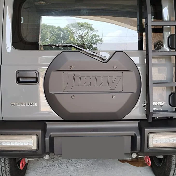 TELLIKA Bright black Matte black ACCESSORIES ABS Car wheel Spare tire cover For Suzuki jimny JB64 JB74 2019 2018 accessories