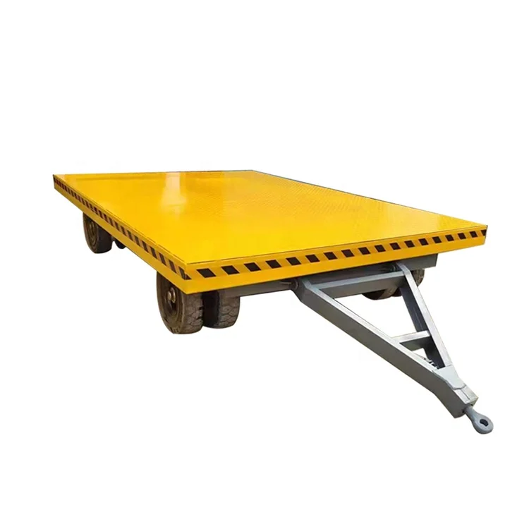 High quality 2 Axles 5Tons 10Tons Luggage Chassis Truck Trailer / Tow dolly / Flat plate trailer