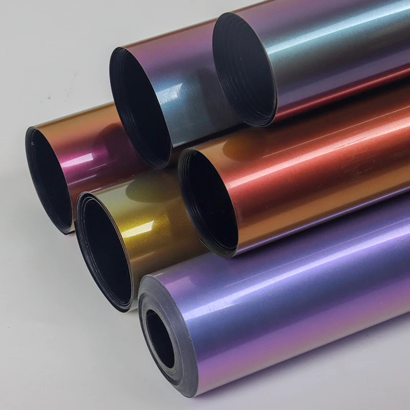  Kenteer free sample pu color changing chameleon htv heat transfer vinyl rolls for clothing T-shirt