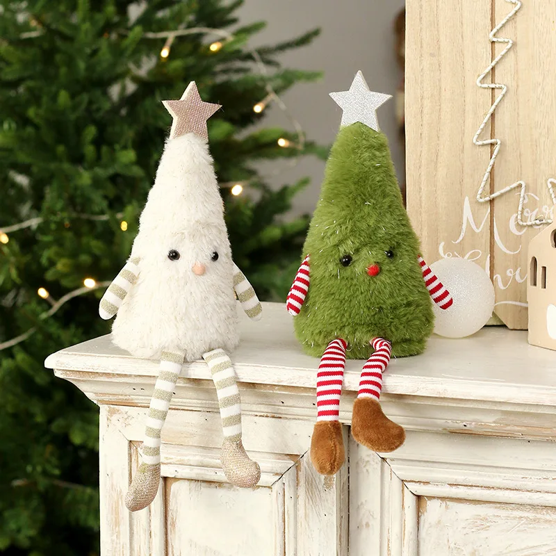 New Arrival Cute Plush Christmas Tree Dolls Home Party Dolls Christmas Gift Stuffed Tree Toys Plush Christmas Tree Dolls