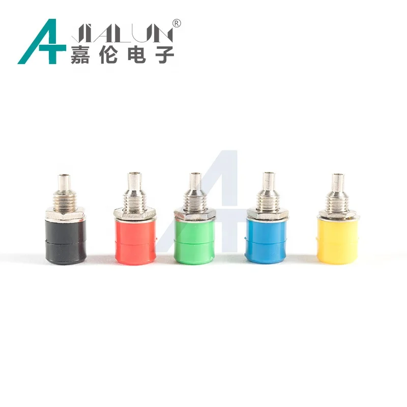 JIALUN Safety 4mm Banana Panel 4mm Brass Banana Jack Socket