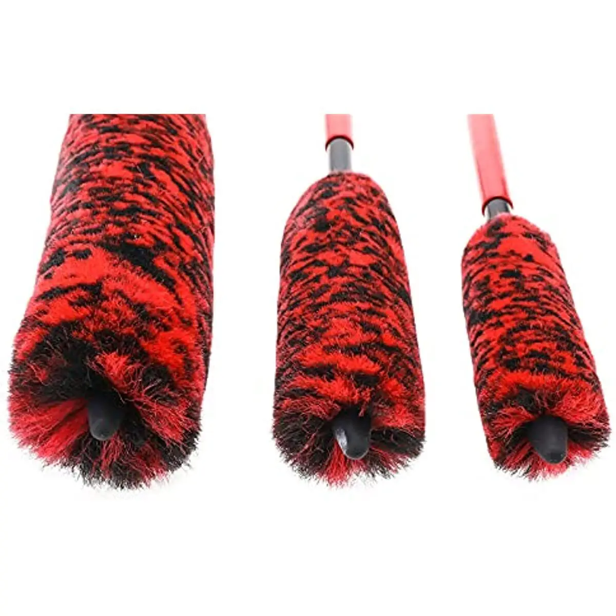 NBT 3PCS Multipurpose Use Metal-Free Synthetic Wool  Auto Wash Brush Wheel Rim Car Detailing Brush Kit