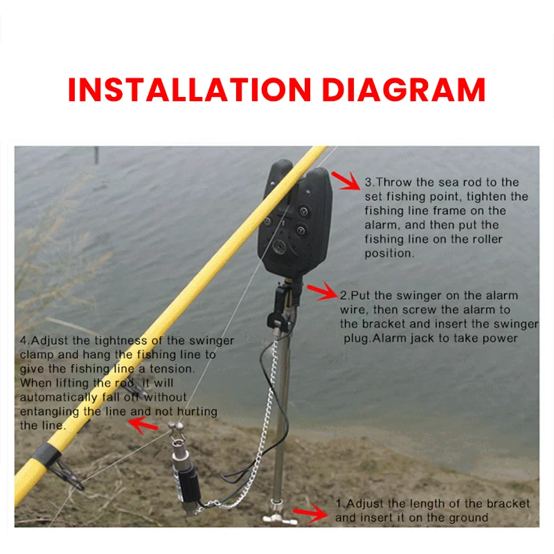 Topline-33 5 Star Metal Bite Detectors Versatile Chain Swingers Walleye Fishing For Wholesales