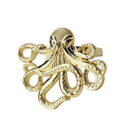 octopus napkin rings eco-friendly devilfish serviette ring electroplating
