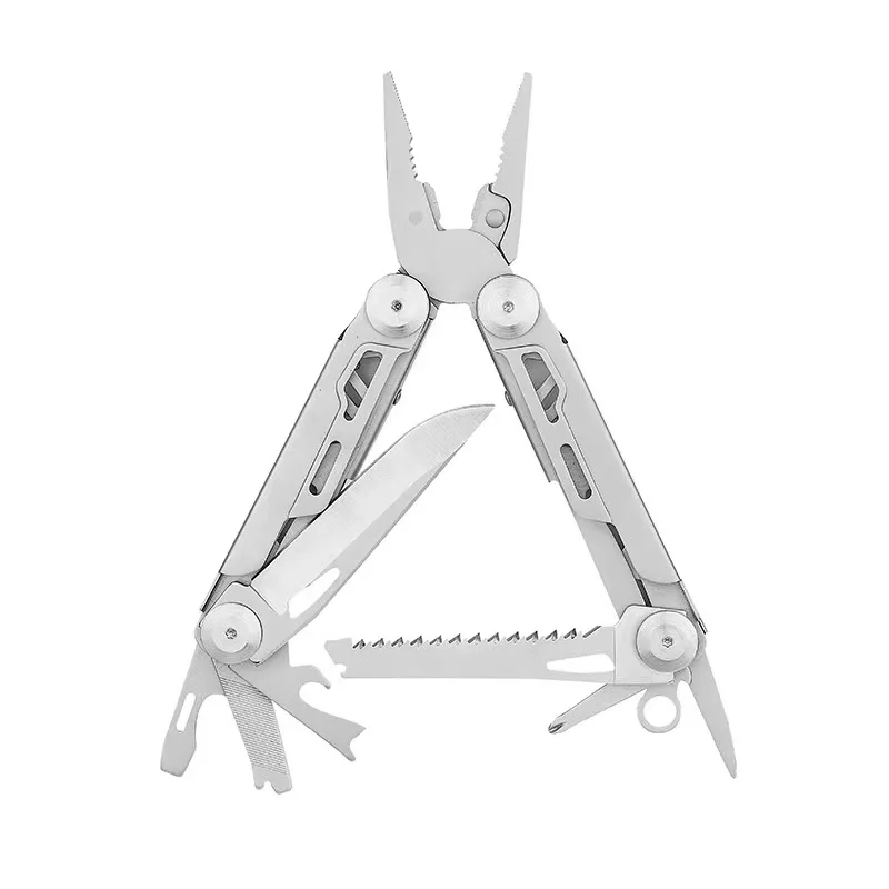 Multi Knife 12 in 1 Stainless Steel Foldable Pocket Multitool Pliers Multi tool With Sheath for Outdoor Survival Hiking Camping