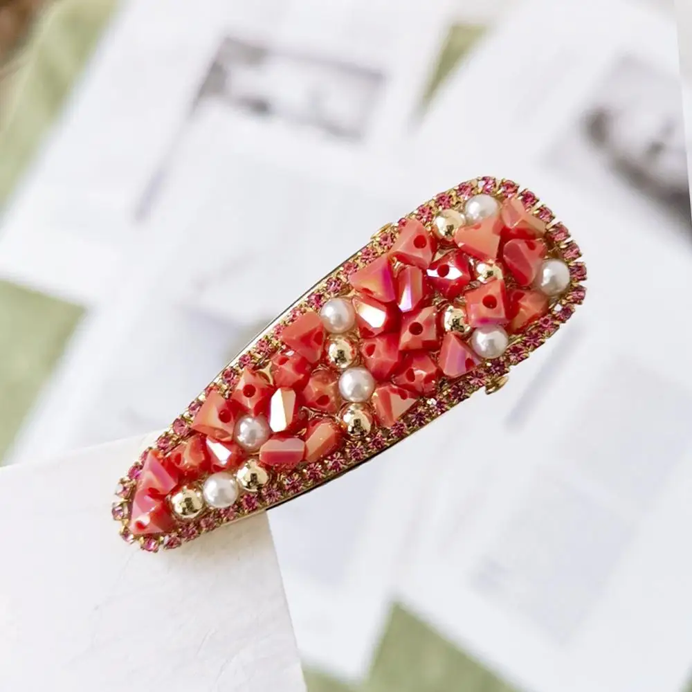 Korea Super Fairy Clip Exquisite Versatile Hairpin Bangs Clip Side Rhinestone Pearl Hairpin