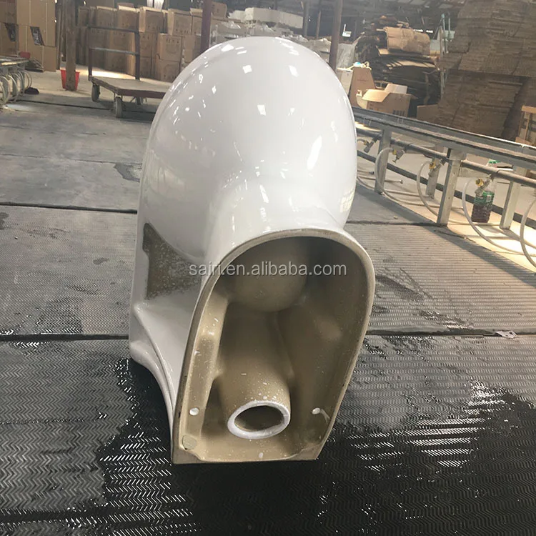 SAIRI Elongated Front 1-Piece Toilet, 3,8 L/6 L, White washdown bathroom toilet seat for UAE Middle East market