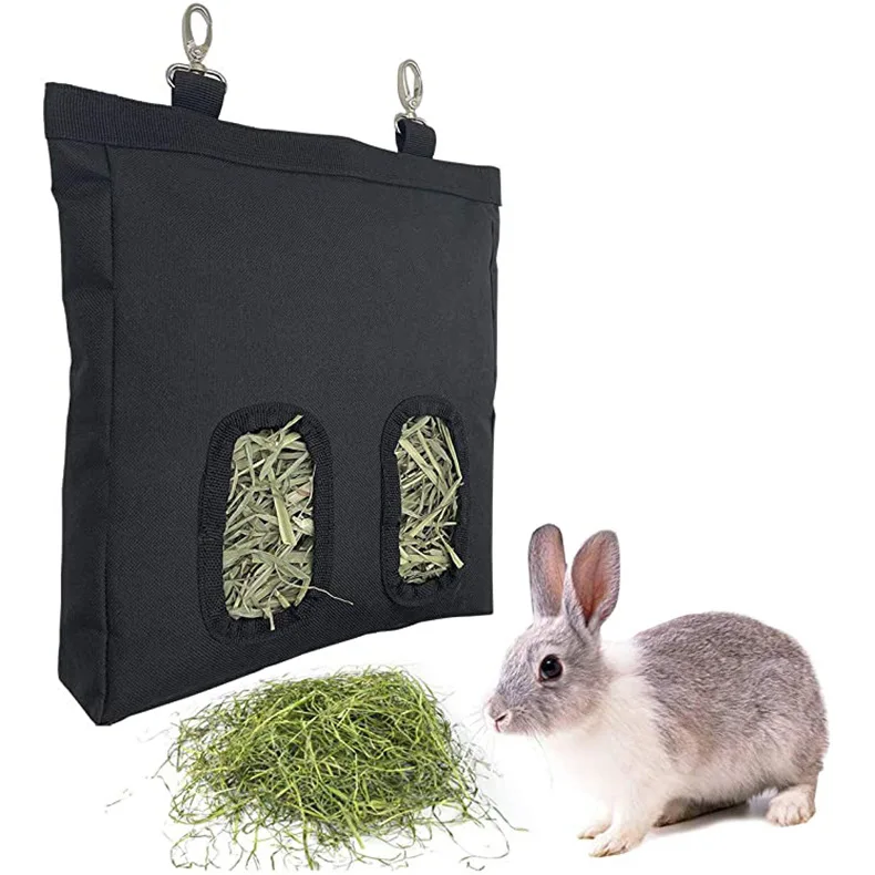 Rabbit Feeder Bag Guinea Pig Feed Storage Hanging Feeding for Small Animals 600D Oxford Cloth Drop shipping Supply