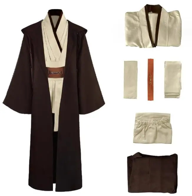 Kids Star Obi Adults Wan Cosplay Kenobi  Halloween Men Suit Costumes