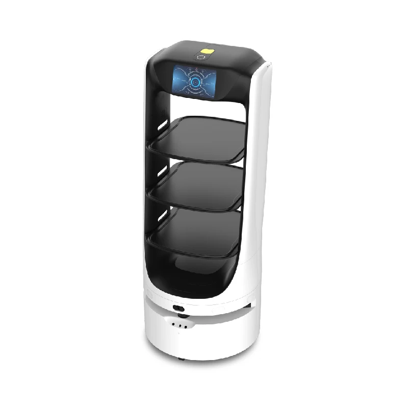 Fully autonomous food delivery robot fast restaurant needs dish and