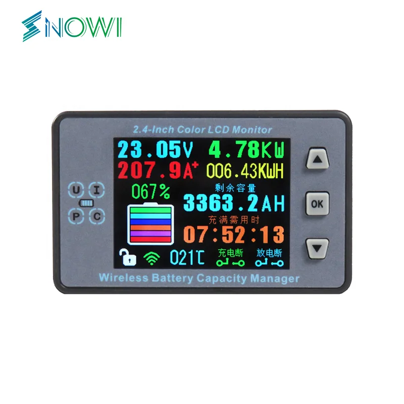 DC 50- 500A Wireless Voltage Meter Ammeter Voltmeter Solar Battery Charging Coulometer Capacity Power Detector Tester Monitor