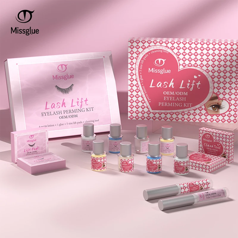 Missglue Wholesale Custom Private Label Eyelash Perm Eyelash Curling Set Korean Beauty lash lift lash lifting kit