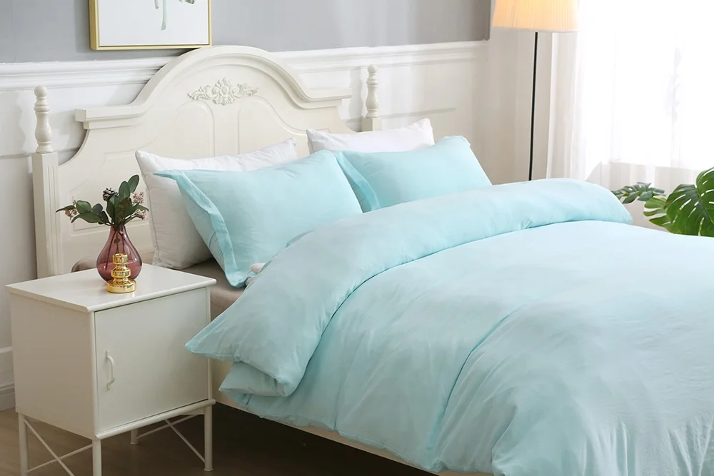 factory supply custom wholesale 100% polyester microfiber bed duvet cover bed sheet pillowcase home and hotel bedding set