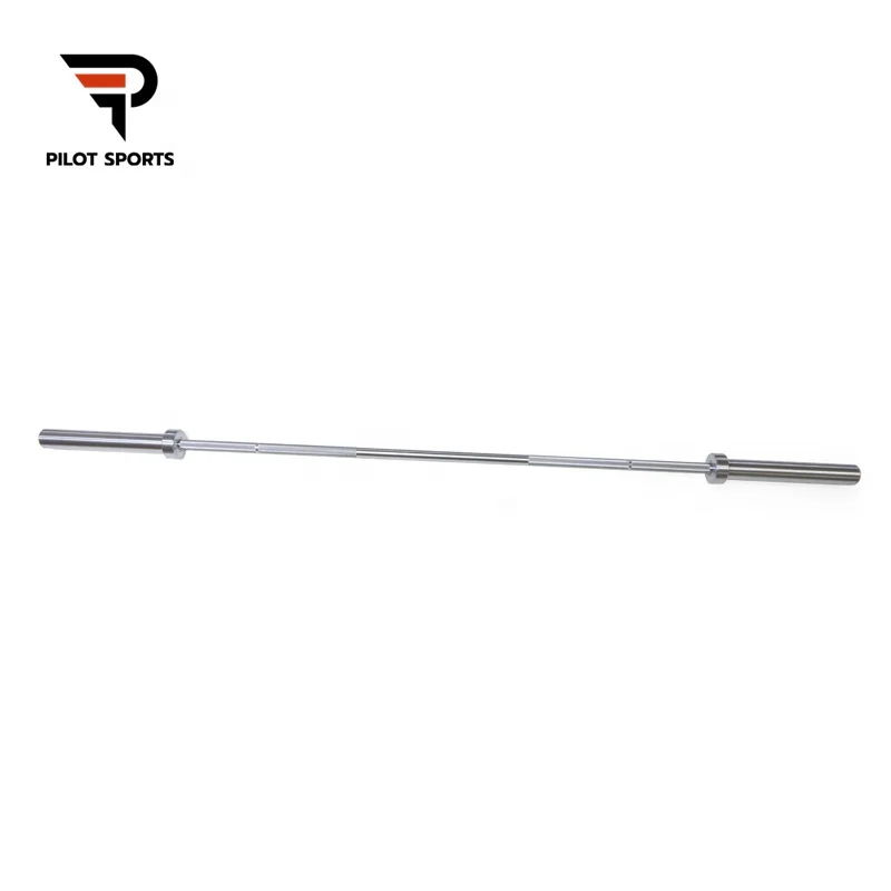 Pilot Sports Custom Logo Gym Power Training Barbells hard chromed Shaft 20Kg Straight Standard Weightlifting Barbell Bar